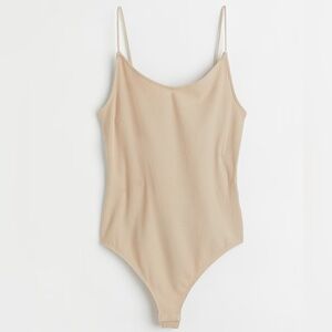 NWT H&M Beige Ribbed Bodysuit